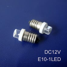 High quality DC12V E10 led light bulbs,E10 12V LED Car Signal Light,LED Indicator Light,Led Pilot Lamp free shipping 20pcs/lot 2024 - buy cheap