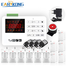 Hot Selling Free Shipping  wholesale Wireless  GSM Alarm System 433MHz Home Burglar Security Alarm System Touch Keyboard 2024 - buy cheap