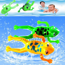 Brinquedo de banho para bebês, pequeno animal, sapo, brinquedo clássico para banho de crianças, cores aleatórias 2024 - compre barato