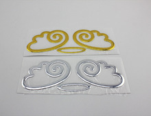 For all car decration 3D Angel wings car stickers PVC stickers Car Logo Sticker Silver Gold Color 1set 2024 - buy cheap