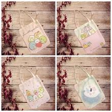 IVYYE-Bolso de lona plegable Sumikko gurashi para mujer y niña, bolsa de hombro informal, bolsa personalizada 2024 - compra barato