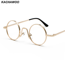 Kachawoo Wholesale 6pcs Vintage Retro Round Circle Metal Frame Eyeglasses Women Small Glasses Frame Men Nerd Decoration 2024 - buy cheap