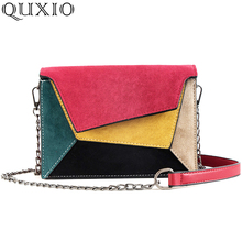 Fashion Patchwork PU Leather Women Messenger Bags Shoulder Bags 2019 New Metal Chain Crossbody Bags For Female Ladies' Flap Bag 2024 - buy cheap
