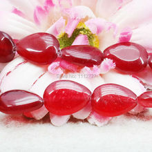 Accessory Crafts Red Chalcedony Tears Drop Loose DIY Beads Stone Balls Girl Gifts Jewelry Making 13X18mm 15inch Women Girls Gift 2024 - buy cheap