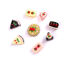 8Pcs DIY Miniature Artificial Fake Food Cake Resin Decorative Craft Play Doll House Toy Miniature Food Children Girls Gift 2024 - buy cheap