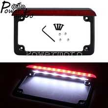 Luz de freno LED para marco de matrícula, 4x7 pulgadas, para Harley, Cafe, Racer, Suzuki, Yamaha, Honda, Kawasaki 2024 - compra barato