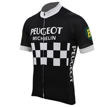 Black cycling jersey men classic retro short sleeve bike clothing old team style cycling wear jersey bicycle clothes braetan 2024 - buy cheap