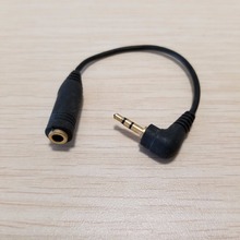 10pcs/lot 90 Degree Elbow 2.5mm x 3.5mm Male to Female Audio Data Extension Cable Black 10cm 2024 - buy cheap