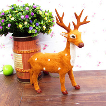 Simulaltion cervos modelo plástico & peles 15x21cm sika veados brinquedo decoração para casa presente de natal w5763 2024 - compre barato