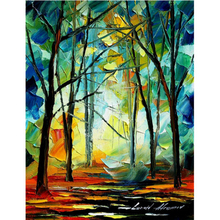 Modern Style Abstract Oil Painting Canvas Landscape Tree Oil Pictures Decorative Painting Wall Art No Frame For Living Room 2024 - buy cheap
