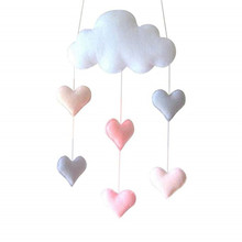 Nordic Cloud Star Heart Hanging Ornaments For Kids Room Decoration DIY Felt Wall Hangings Baby's Room Nursery Decor 2024 - buy cheap