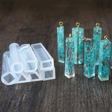 Molde de silicona transparente para hacer colgantes, combinación de resina UV líquida, accesorios para manualidades, 1 unidad 2024 - compra barato