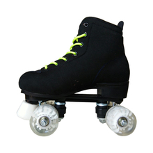 Adult Children Black Two Line Roller Skates Double Row 4 Wheel Skating Shoes Good Quality as SEBA PU leather Gifts For Kids IB32 2024 - buy cheap