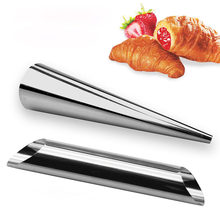 2PCS/10PCS/20PCS Large Stainless Steel Spiral Croissant Tubes Mold Horn Bread Pastry Making Cake Mold Baking Cones Supplies 2024 - buy cheap