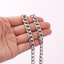 8mm Men's High Quality Silver Color Stainless Steel Curb Cuban Link Chain Necklace For Men Women Wholesale Jewelry Gift 16-40" 2024 - buy cheap