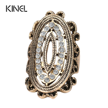 Joyería turca anillos de cristal al por mayor para mujeres Color oro antiguo ojos de moda anillo joyería Vintage 2016 Nuevo 2024 - compra barato