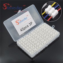 42pcs boxed 3p two-wire spring type terminal block connector line without screws for easy connection 2024 - buy cheap