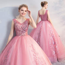 Vestido de fiesta largo para dama de honor, vestido de fiesta de color rosa 2024 - compra barato