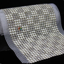 Cinta de diamante de imitación transparente, 5 yardas, 24 líneas, bandas de cristales de perlas, SS18, SS20, piedras, tono dorado y plateado, para bricolaje, ropa y boda 2024 - compra barato