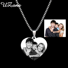 Custom Name Pendant Necklace Stainless Steel Heart Shaped Engraved Necklace For Children Gift 2024 - buy cheap