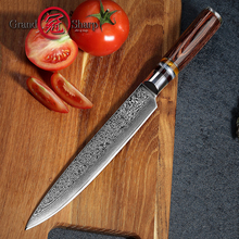 Damascus Kitchen Knives Slicing Carving Chef Knife Japanese vg10 Damascus Steel Salmon Ham Knife Sashimi Sushi Cake Tools Slicer 2024 - buy cheap