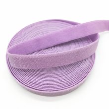 5 Yards/lot 3/8"10mm Light purple Solid FOE Fold Over Elastics Spandex Satin Band DIY Lace Sewing Trim 2024 - buy cheap