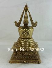 Free Shipping Buddhism 100% Brass Shakyamuni Eight treasures Tathagata stupa pagoda 2024 - buy cheap