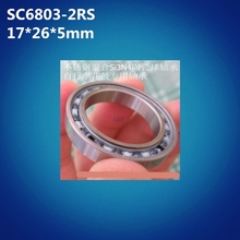 Free shipping 1pcs S6803-2RS (17*26*5mm) 6803 2RS 61803 Hybrid ceramic stainless steel deep groove ball bearing for bike&fishing 2024 - buy cheap