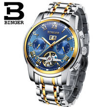 Relogio Masculino Switzerland Top Brand BINGER New Luxury Automatic Watch Men Tourbillon Mechanical Watch Sport Military Clock 2024 - buy cheap