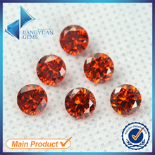 50pcs 5A 0.8-16mm Orange Color Loose Cubic Zirconia CZ Stone Round Shape European Machine Cut Synthetic Gemstone 2024 - buy cheap