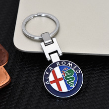 3D Metal Key chain Ring for ALFA ROMEO Keychain Key ring Mito 147 156 159 166 Giulietta Spider GT Car Logo emblem Badge 2024 - buy cheap