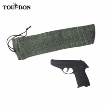 Tourbon Tactical Silicone Treated Knit Pistol Gun Sock Gun Handgun Protector Green Polyester Shooting 38.5cm 2024 - buy cheap