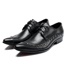Черные Мужские модельные туфли-гвоздики классические мужские официальные туфли в деловом стиле на плоской подошве с острым носком из натуральной кожи элегантные свадебные туфли в джентльменском стиле 2024 - купить недорого