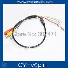 Free shipping 6-Pin Open End Cable to 1 BNC Female Connector with 12V DC Input for CCTV Camera 2024 - buy cheap