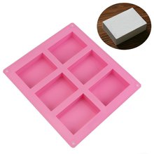 (Tm) 6 полости простые прямоугольное Мыло Diy силиконовая форма для домашнее Craft красочные 2024 - купить недорого