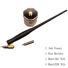 Каучуковая ручка для каллиграфии, набор с 2 перьями, 1 функциональный держатель для ручек 2024 - купить недорого