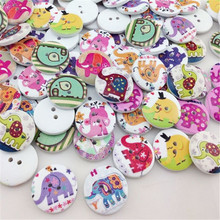 New 50pcs Elephant Decoration Wood Buttons 20mm Sewing WB184 2024 - buy cheap