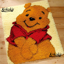 diy tapijt latch hook rug canvas cartoon printing vloerklee foamiran for needleworksets knooppakket fat bear crochet tapis decor 2024 - buy cheap