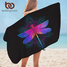 BeddingOutlet-Toalla de baño con estampado de libélula para adultos, toalla de microfibra con Mandala, ideal para viajes y playa, con estampado de insectos, de colores 2024 - compra barato