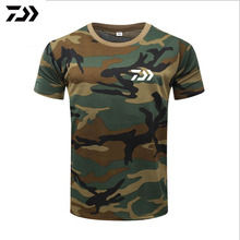 Мужская футболка DAIWA Fishing, летняя мужская камуфляжная одежда с коротким рукавом для рыбалки, Спортивная дышащая быстросохнущая одежда для рыбалки 2024 - купить недорого