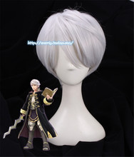 Game Fire Emblem Warriors Wig Robin Short Silver Straight Cosplay Hair Halloween Role Play 2024 - buy cheap