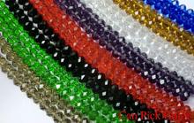 4mm 500Pcs/lot top quality Mixed Faceted Rondelle Glass Crystal Beads spacer Bracelet necklace Making DIY Round  Quartz 2024 - buy cheap