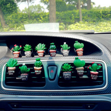 Set of 6pcs Resin Cactus Car Air Conditioning Vent Perfume Clip Creative Cute Air Freshener Fragrance Decoration Auto Ornaments 2024 - buy cheap