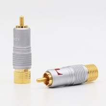 Conector de cable de audio Nakamichi RCA, tornillos chapados en oro de 24 K, Conector de altavoz de bloqueo 2024 - compra barato