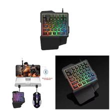Teclado para juegos de una mano, medio teclado, teclados pequeños para juegos con retroiluminación, nk-shopping 2024 - compra barato