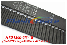 5pcs 1360 5M Timing Belt Length=1360mm Width=15mm Teeth=272 HTD 5M Closed-Loop Synchronous Belt 1360-5M HTD5M S5M Belt 5M Pulley 2024 - buy cheap