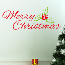Merry Christmas Quotes Wall Stickers Home Decoration For Livingroom Bedroom Diy Vinyl Decals Xmas Festival Mural Art Posters 2024 - buy cheap