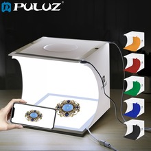 PULUZ-Luz LED Mini 22,5 para fotografía, sin sombras, cojín de Panel + 2 paneles LED, caja de luz de 20CM para tienda de estudio fotográfico 2024 - compra barato