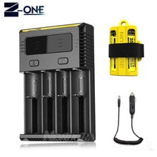 100% Original Nitecore I4 Battery Charger 18650 14500 16340 26650 LCD Li-ion Charger 12V Input Charing for A AA AAA Batteries 2024 - buy cheap