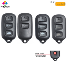 KEYECU 10PCS/Lot Replacement Remote Car Key Shell Case Housing With 3/ 4 Buttons - FOB for Toyota Sequoia 4Runner Sequoia Matrix 2024 - buy cheap